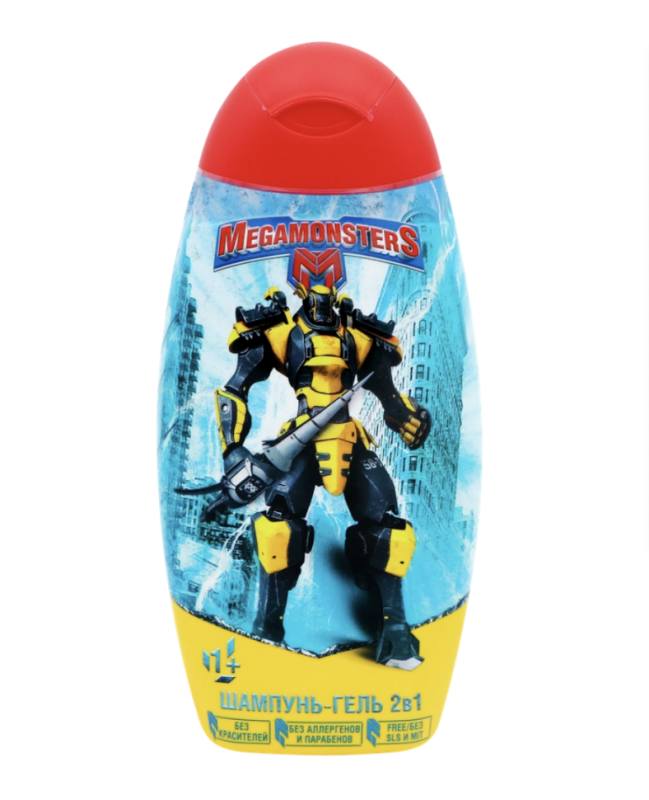 Шампунь-гель для мальчиков MEGAMONSTERS 2в1, 300мл