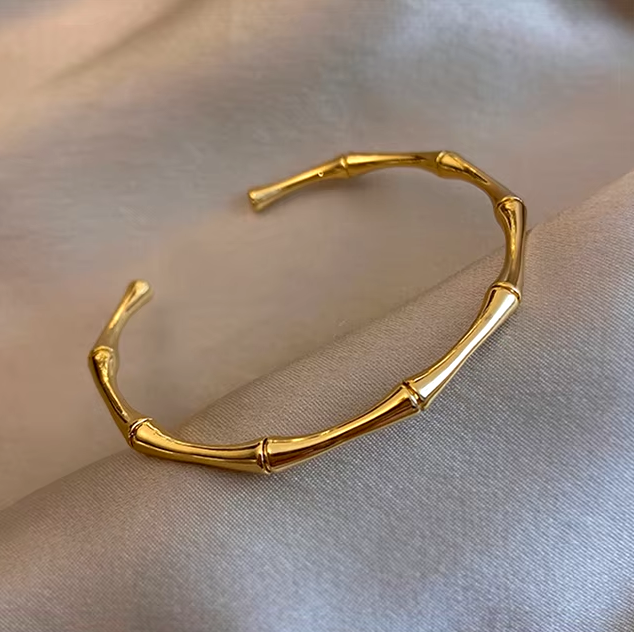 DIEYURO 316L нержавеющая сталь темпераментная бамбуковая открытая тонкая манжета