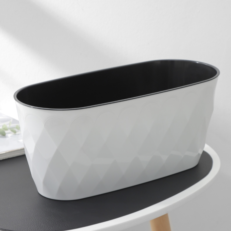 Кашпо для цветов со вставкой Laurel, 5 л, 35,4x15,2x15 см, цвет белый