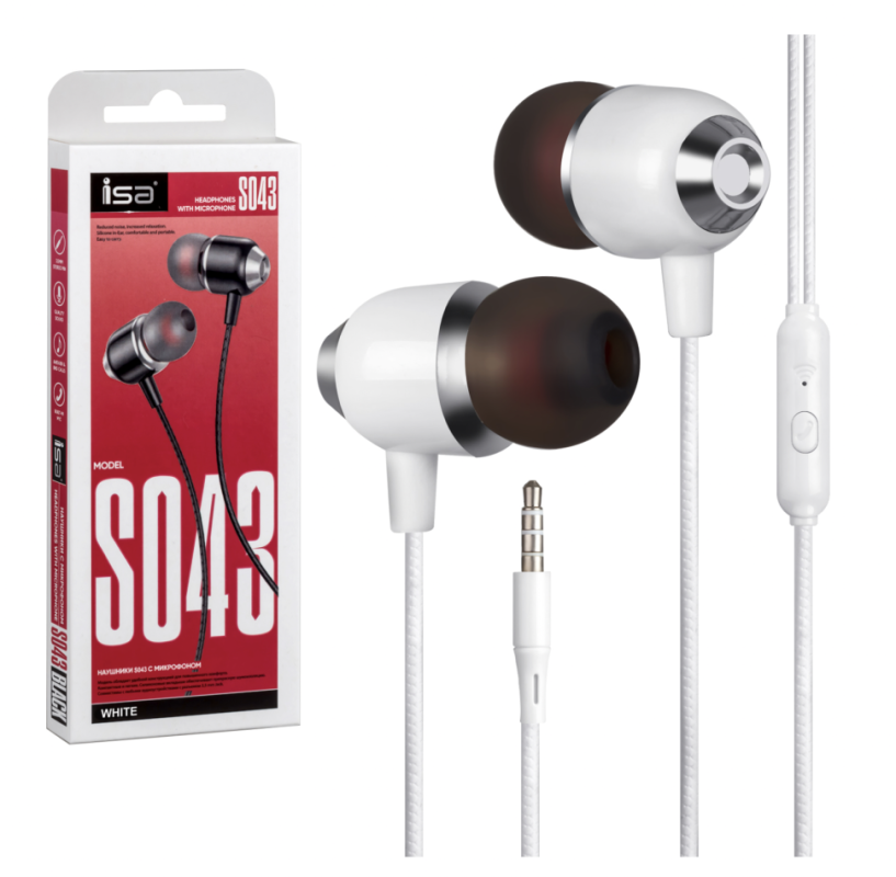 Наушники ISA S43 с микрофоном