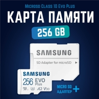 Карта памяти Microsd Class 10 Evo Plus 256 gb