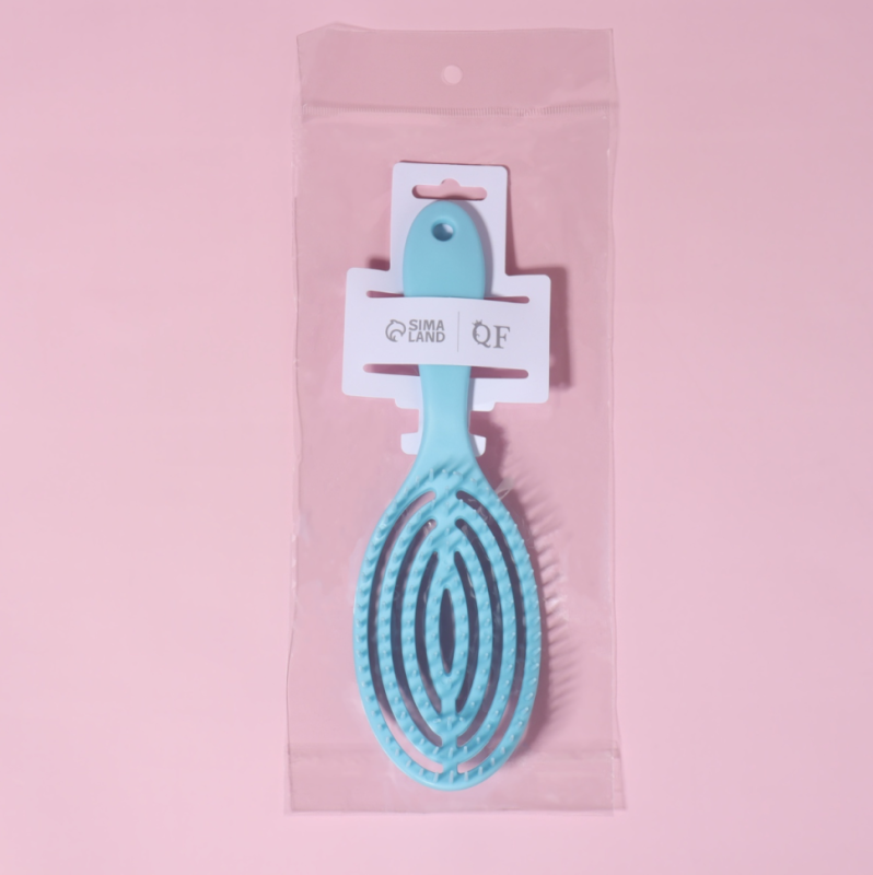 Расчёска массажная, для сушки волос, 7,5 x 23,5 см, цвет в ассортименте