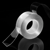 Клейкая нано лента TORSO, прозрачная, двусторонняя, акриловая 12 мм х 3 мм