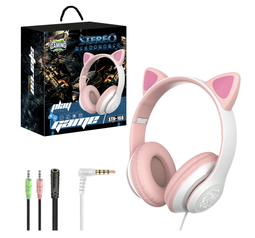 Наушники STN-168 Pink jack 3.5mm