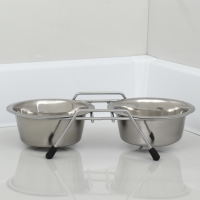 Набор из 2 мисок на подставке, 2 х 225 мл