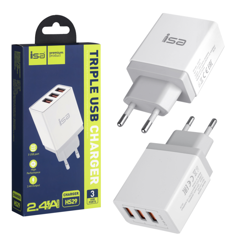 Переходник СЗУ на 3 USB HS29 3.1А