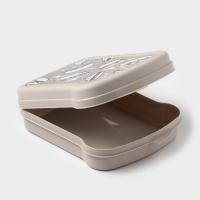 Бутербродница RICCO, 17x13x4.2 см, с декором Чемита