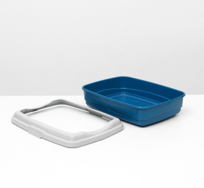 Лоток большой с бортиком Atlantis "Стандарт", 43 х 33 х 12,5 см, синий