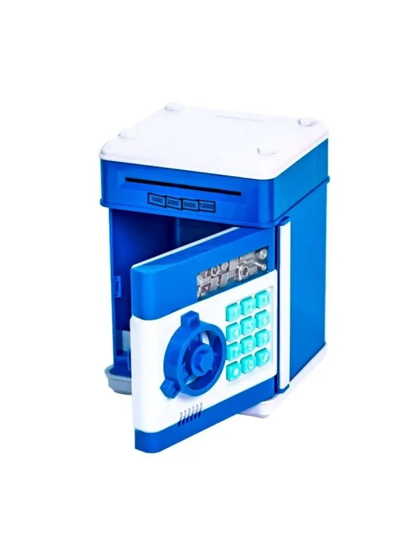 Сейф-копилка для ребенка синяя