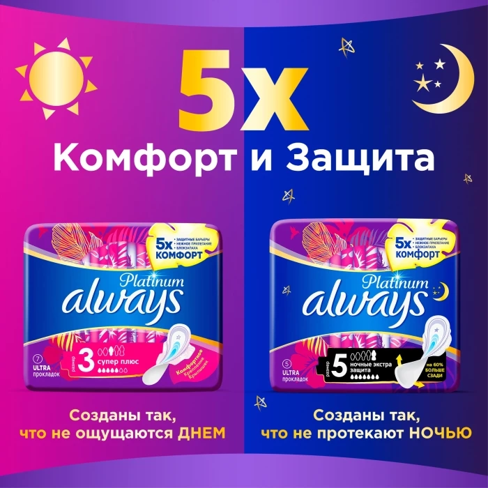 Прокладки ALWAYS Platinum Супер Плюс, ультратонкие, с крылышками, 7шт